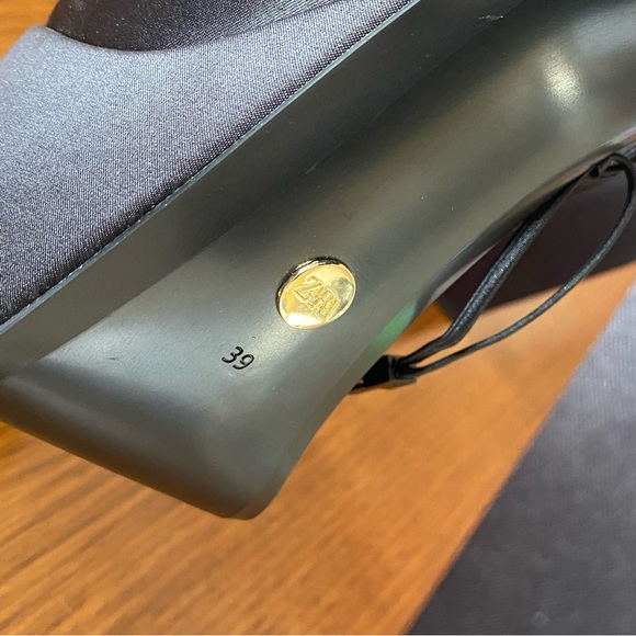 Zara chunky platform heels black satin - Picture 9 of 15